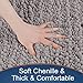 Yimobra Long Bathroom Rugs Non Slip Washable 44x24 Inch - Ultra Soft Absorbent Chenille Bath Mat, Quick Dry Shaggy Floor Carpet for Tub Shower, Gray Home Decor Accessories