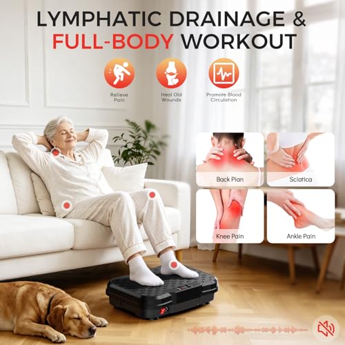Image of NXSCI Vibration Plate Exercise Machine, Vibration Plate for Lymphatic Drainage Weight Loss, Shake Plate with 250 Speed Levels, 400 Lbs Capacity Full Body Workout for Home Office Gym