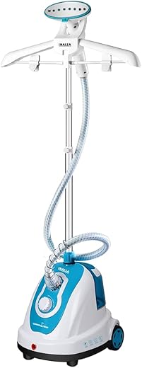 INALSA Garment Steamer 1700W Steam Iron for Clothes|Variable Control Knob|Powerful Steam Upto 30g/min|1.4L Detachable Large Tank|Fabric Brush &...