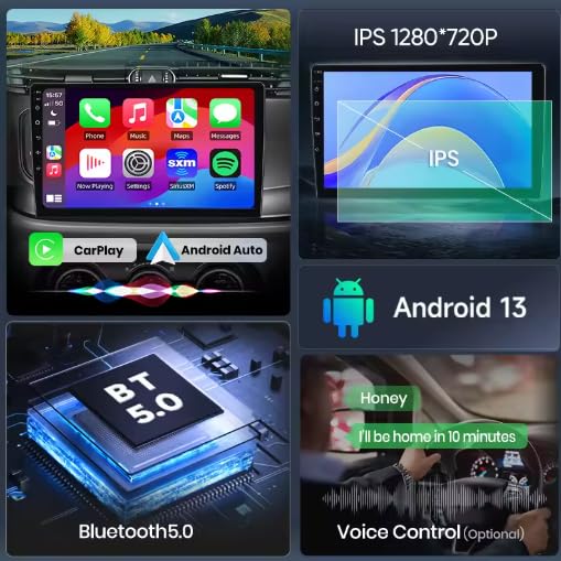 Schermo Auto Ducato 2007-2015 Android Auto CarPlay 8Core Android 13 Autoradio per FIAT Ducato/Peugeot Boxer/Citroen Jumper Navigatore,Stereo 2 Din con Schermo da 9 Pollici con Bluetooth