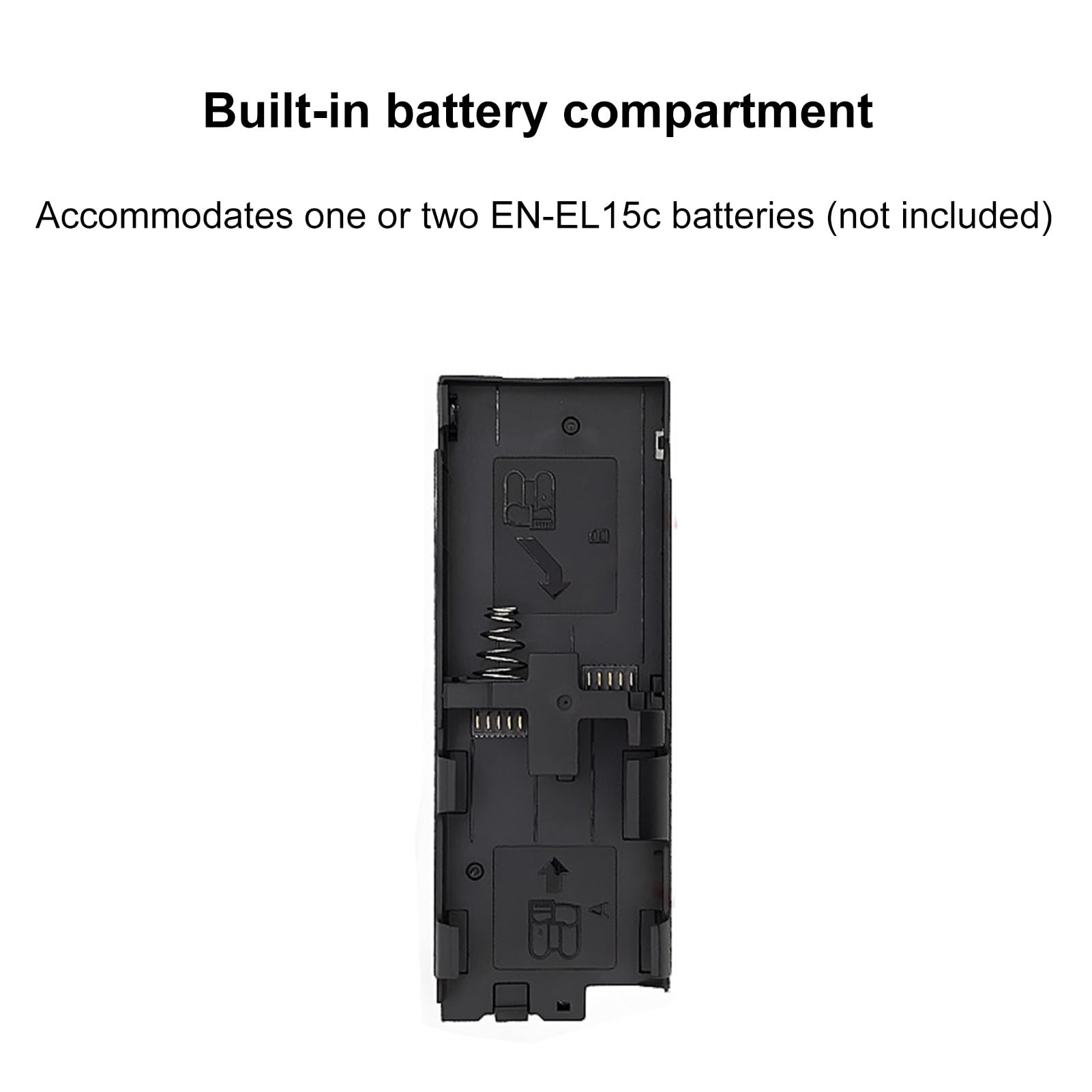 MB N14 Battery Grip, Impugnatura per Riprese Verticali con Pulsante di Scatto e Ghiera di Comando per Fotocamere Z6 III Z5 II, Supporta 2 Batterie EN EL15C e Ricarica Rapida USB