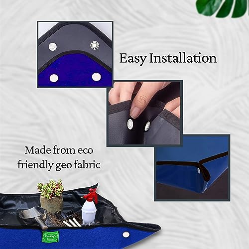 Bombay Greens Gardening Repotting Mat for Plants | Sturdy Handmade Foldable Mat | Plant Transplanting Mat | Unique Garden Tools Useful for Seedling Tray, Succulents, Bonsai and House Plants