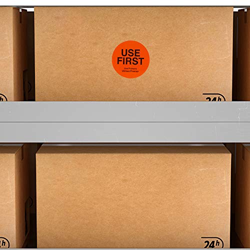 Hybsk Use First Stickers Restaurant Food Service Fifo Label 1.5 Inch Total 500 Labels Per Roll (Orange) #TOP5