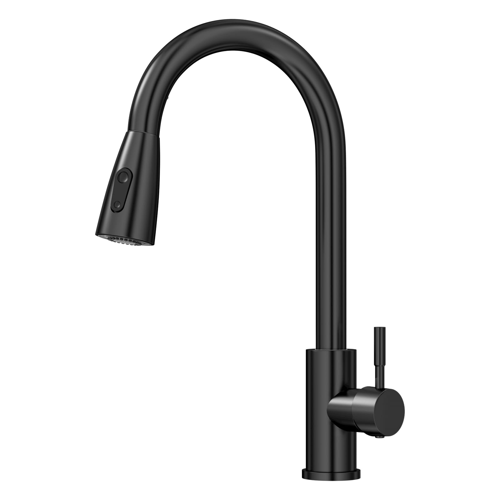 Grifo Cocina Extraible, Grifo Cocina Fregadero Extensible con 2 Modos de Agua Alcachofa Extraíble, Monomando, Giratorio a 360° Torneira Cozinha, Fácil Instalación, Negro