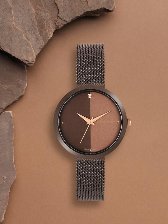 Image of Giordano Eleganza Collection Analog Wrist Watch for Women with Color Variant, Stylish Wired Metal Mesh Band| Ladies | Girls to Compliment Your Look | Ideal Gift for Female - GD-4062