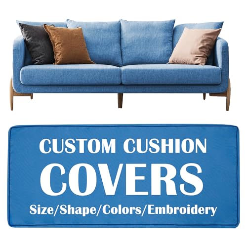SINUOLIN Custom Size Bench Cushion Cover, Indoor/Outdoor Furniture/Window Seat Chair Sofa Couch...