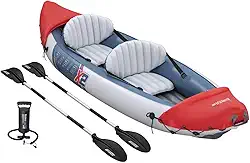 Caiaque Inflável Lite-Rapid X2, 2 Pessoas, 3,21m x 1m, 220kg, com 2 Remos e Bomba de Ar