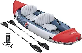 Caiaque Inflável Lite-Rapid X2, 2 Pessoas, 3,21m x 1m, 220kg, com 2 Remos e Bomba de Ar