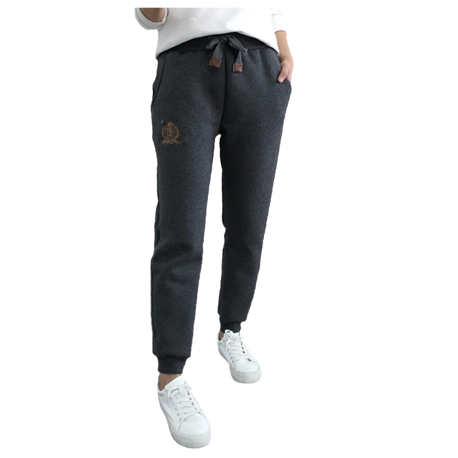 TIMIYUYU Gefütterte Jogginghose Kinder 1-6 Jahre - Winter Fleece Hose Mit Taschen