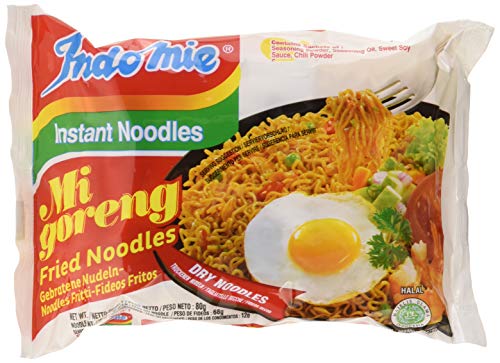 Indomie Fideos Instantáneos, Mi Goreng, Clásico - 40 Paquetes (40x80 g)