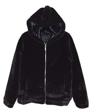 エムミーエメ　Shine bijou fake far jacket black Faux fur bomber jacket brand MICHAEL KORS