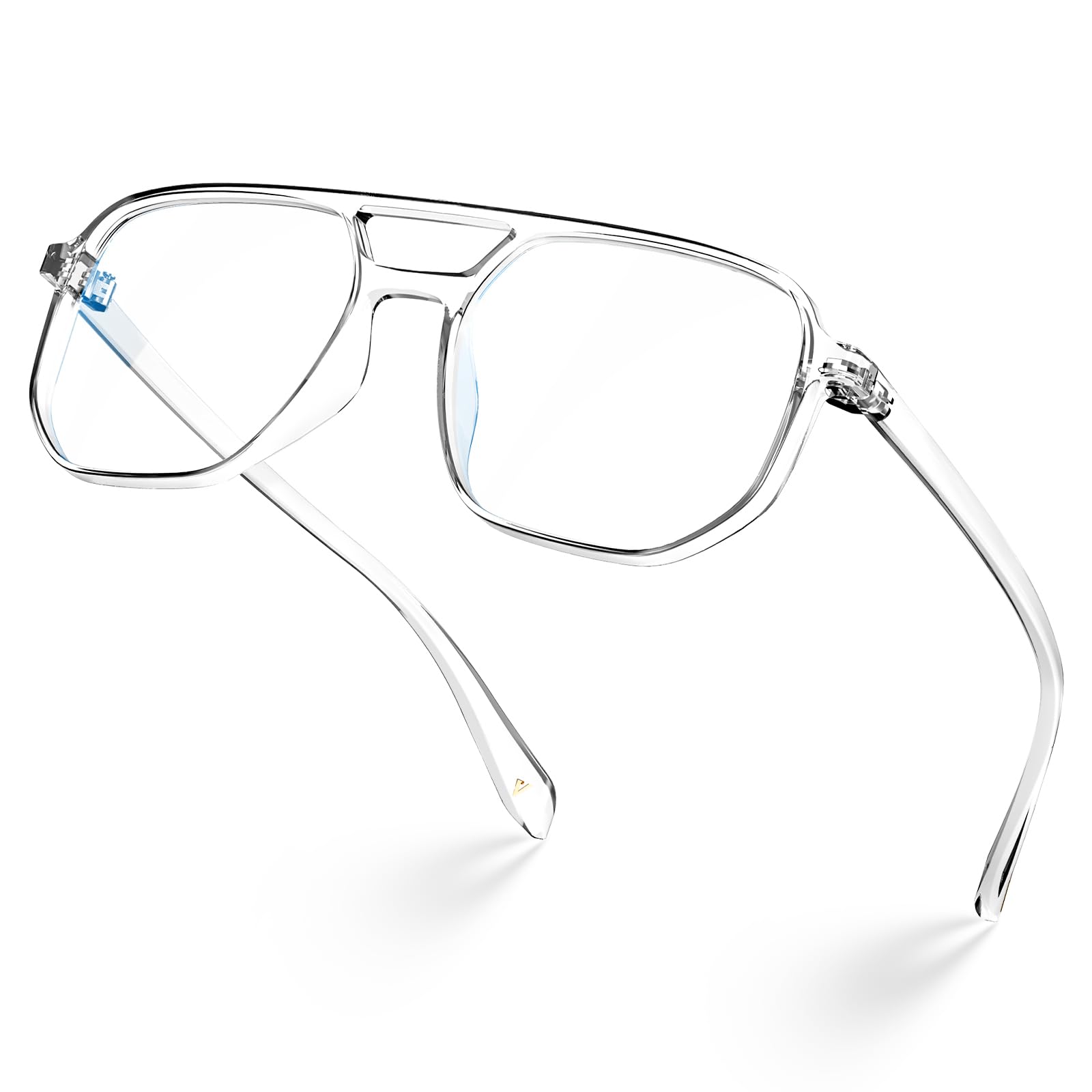 VISOONEAviator Blue Light Blocking Glasses Oversized Square Lightweight Pilot Nerd Eyewear for Women Men MARION