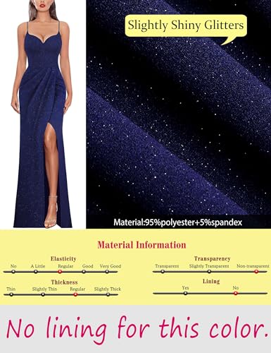 Image of VFSHOW Womens Sexy Formal Ruched Fitted High Slit Bodycon Maxi Dress Spaghetti Strap Sweetheart Cocktail Prom Evening Gown