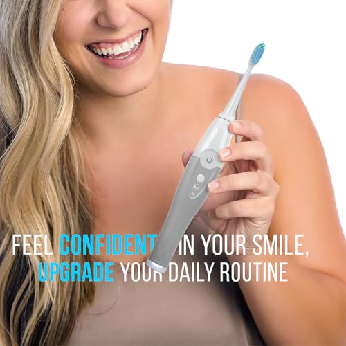Image of TAO Clean UV Sanitizing Sonic Toothbrush and Cleaning Station, Electric Toothbrush, Dual Speed Setting, London Fog