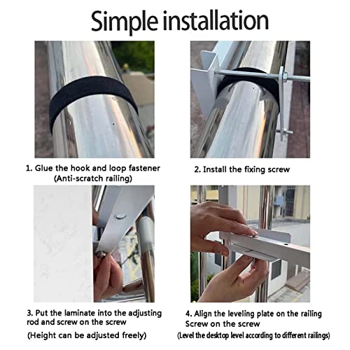 Table suspendue balcon pliable et réglable pour extérieur