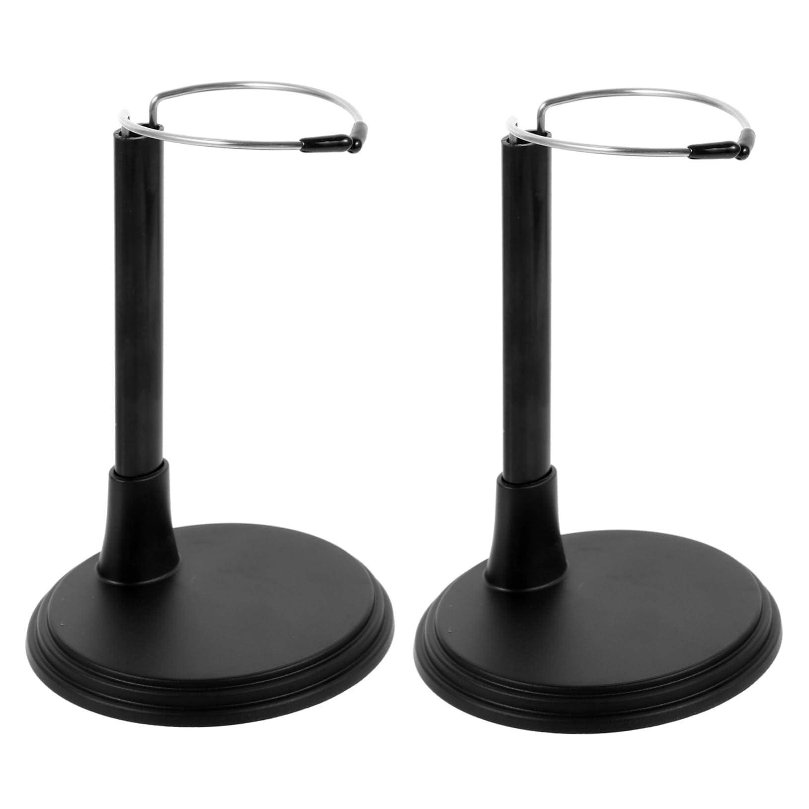 HANABASS 2pcs Doll Stands for 18 Inch Dollhouse Decor Portable Toy Figure Display Stands Flat Bottom Stable PVC Material for Boys and Girls