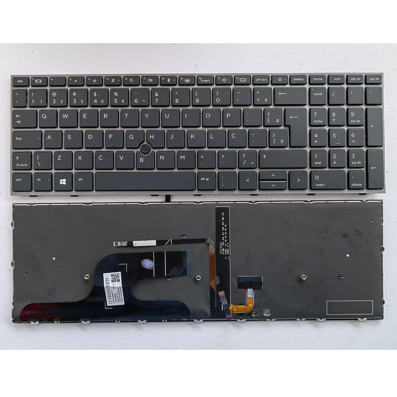 Clavier HP ZBOOK Fury 15 G7 17 G8 US BR LASP de rechange avec rétroéclairage