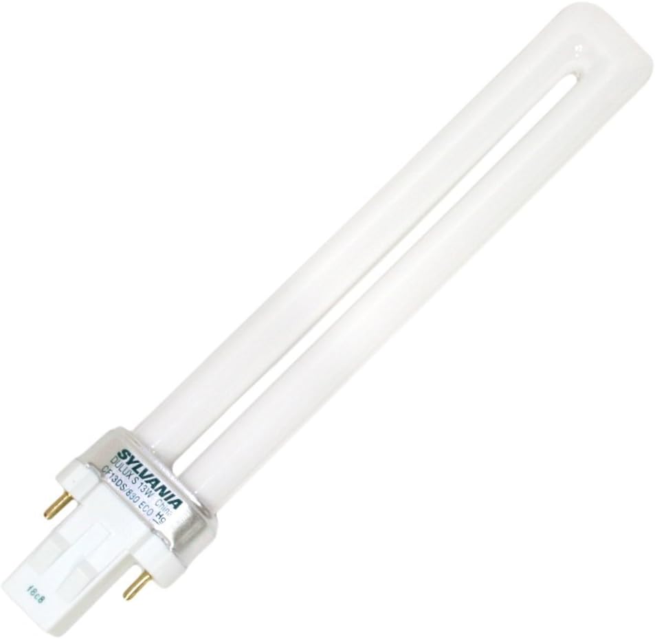 (25 Pack) Sylvania 21133 CF13DS/830/ECO 13-Watt 3000K 2-Pin Single Tube Compact Fluorescent Lamp