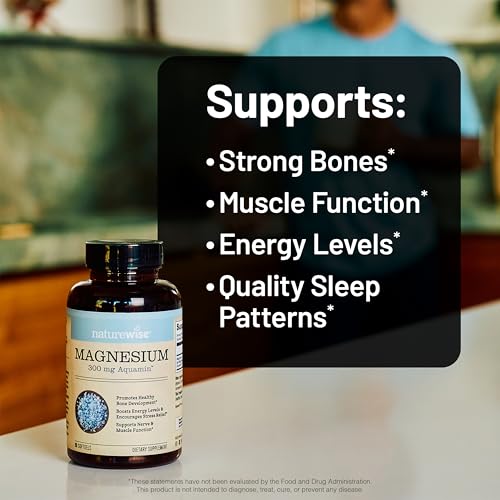 NatureWise High Absorption Marine Magnesium Supplement 300mg - Naturally Sourced Magnesium from Seawater - Non-GMO, USA Manufactured - 90 Softgels[1-Month Supply] - image 3
