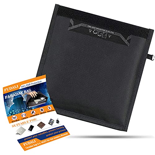 BAIJJ Faraday Tasche Cage für Handys, Schlüsselanhänger Anti-Hacking & Anti-Tracking Pouch Blocker Abschirmung von Signalen von WiFi/EMF/Bluetooth/NFC (Faraday Tasche 25 * 28cm) Cover