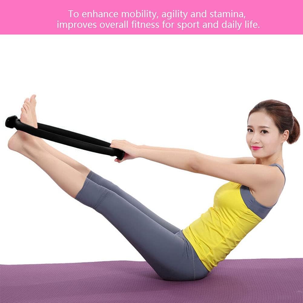 Mayhug Anello per fitness e pilates, con doppia impugnatura, anello di resistenza per cosce e gambe, 38 cm (grigio)
