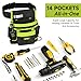 Tool Belt,Magnetic Tool Pouch,14-Pockets Tool Belts for Men,Detachable & Adjustable Tool Pouch belt for Electrician,Carpenter,Construction,Work Apron,Utility Belt,Black-Green