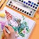 WANDIC Leere Wasserfarben-Pfannen, 100 Stück, weiße halbe Näpfe für DIY Aquarell Öle Aquarell Pfannen Ersatz