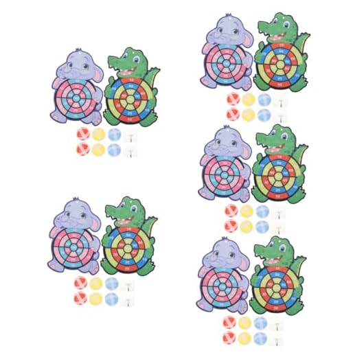 BESPORTBLE 10 Conjuntos bola pegajosa infantil brinquedos educativos para crianças placa de dardo elefante brinquedo interativo brinquedo criança brincos tabuleiro de xadrez brinquedo