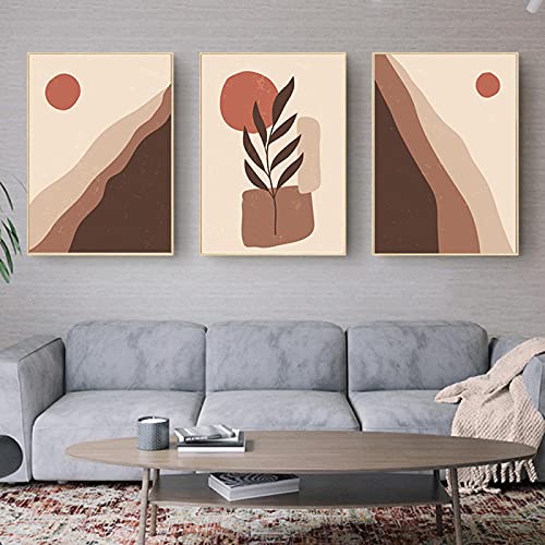 Art prints de fleurs et plantes boho | Impression sur toile haut de gamme 3pcs