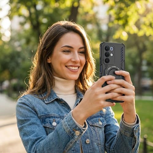 Image of ShieldTech Back Cover Case for Realme Narzo 90x 5G | 360 Protection Mobile Phone Case Mag-Safe | Camera Protection | Back Cover for Realme Narzo 90 x 5G / Narzo 90x 5+G - Black TPU+PC