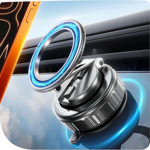 MRGLAS 2026 Upgraded 360° Rotation Vacuum Magnetic Phone Holder Stand,for