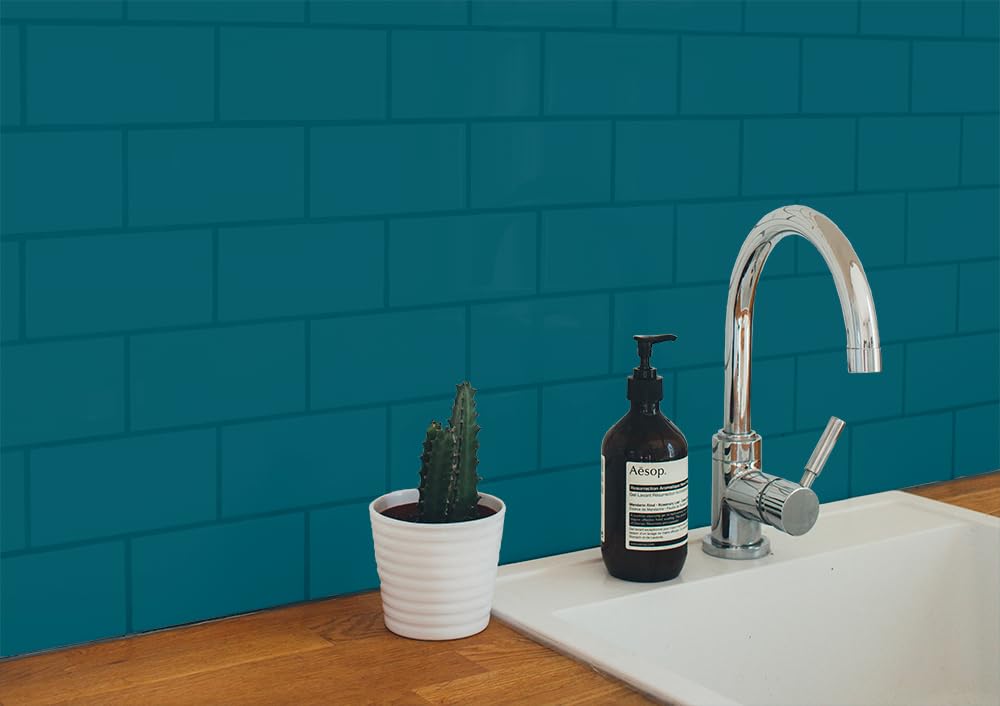 Pintura de poliuretano con aspecto de terciopelo Aqua para azulejos de pared y loza, 34 colores, 750 ml, 7,5 m2
