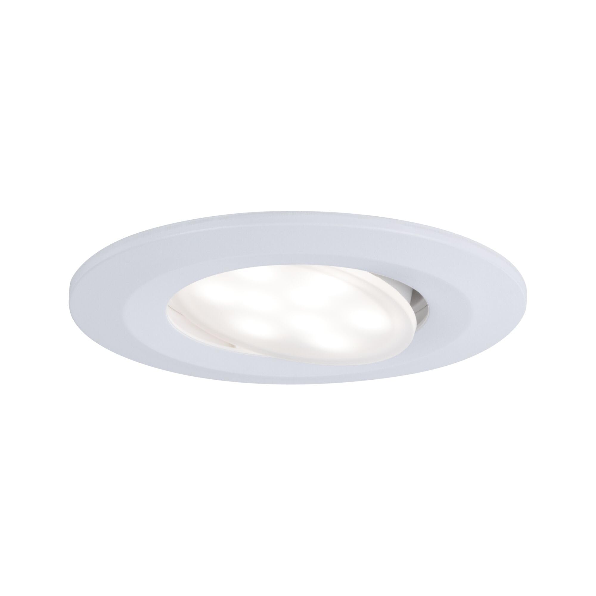 Paulmann 99922 spots encastrés LED Calla rond kit de 10 incl. 10x6W IP65 projecteurs enc. Blanc dépoli éclairage d'armoire plastique lampe enc. 4000K