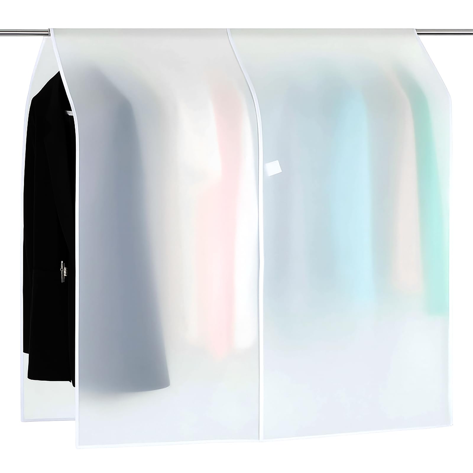Guduling Clothing Rack Cover,Duty Dust & Moisture Resistant Garment Rack Cover,Clear Covers for Clothes Rackfor Seasonal Clothes, Moving & Home Organization(90 X 110cm)