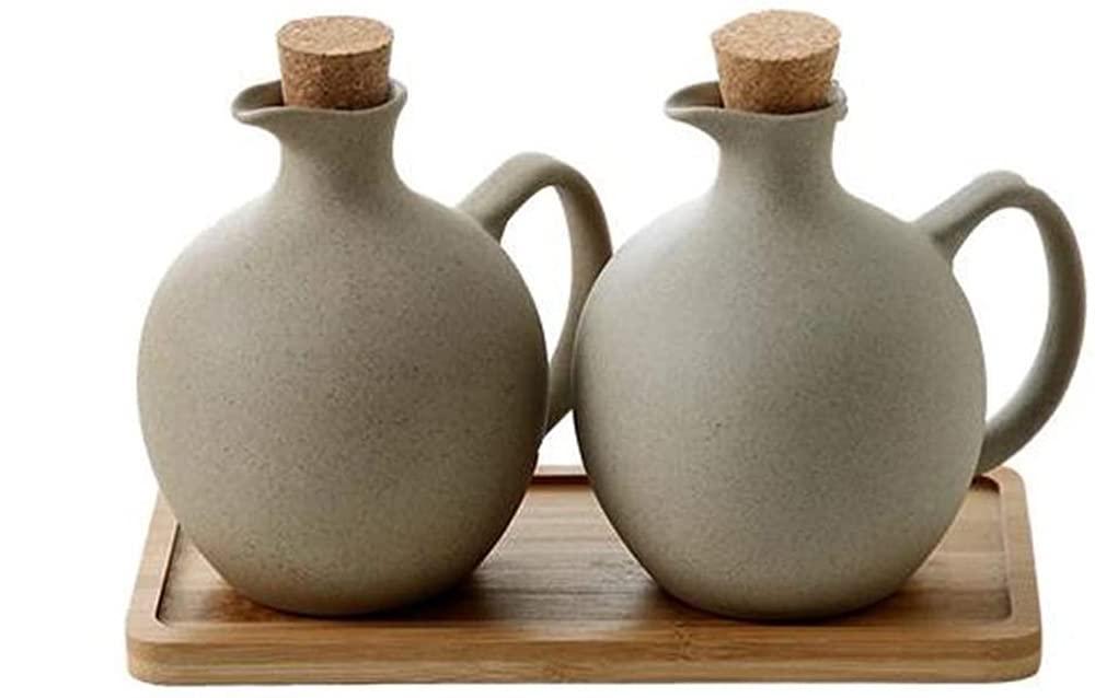 Bottiglia di Olio in Ceramica, Bottiglia di Condimento, Bottiglie di Condimento per Aceto, Salsa di Soia, Olio D'oliva, 500 Ml, Marrone, Utensili da Cucina per La Casa