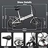 Folding Electric Bike for Adults, Folding E-Bike with Removable Battery, 1000W Peak Motor 30+MPH, 50 Miles Max Range – Portable Electric Bicycle for City, Beach, Trail (48V12AH) #3
