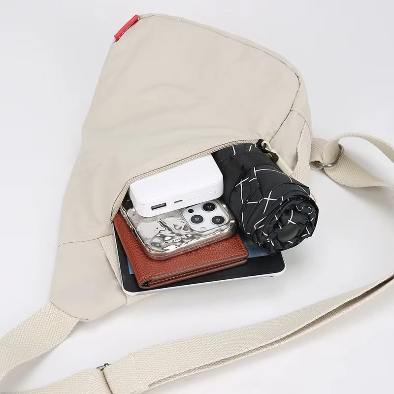 Image of WildHorn Nylon Sling Bag for Men & Women | Lightweight Crossbody Chest Bag with Adjustable Strap | Compact Travel & Daily Use Shoulder Backpack
