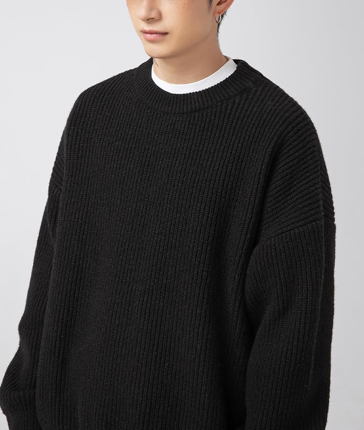 Men's Vintage Grandpa Aesthetic Sweaters Crewneck Knitted Sweatshirt Pullovers Y2K Grunge Clothing Korean Streetwear3