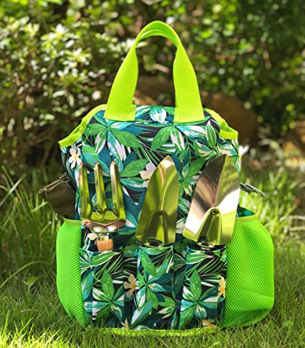 9-Piece Garden Tools Set With Gloves And Colorful Tote - Gardening Hand Tools Kit With Storage Bag #TOP5