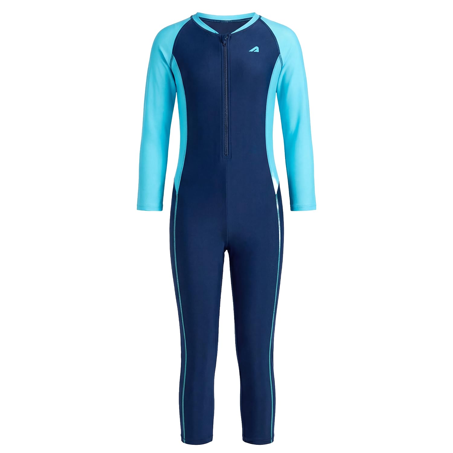 Boldfit Swimming Costume for Kids One Piece Boy Swimming Costume Quick Dry Swim Dress for Boys Stretchable Swim Suit for Boys - Navy Blue, M