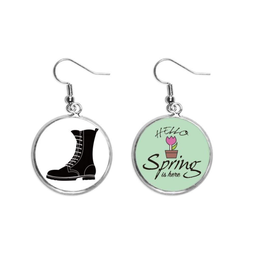 Pendientes de botas altas de hombre negros joyas colgantes decorativas 5