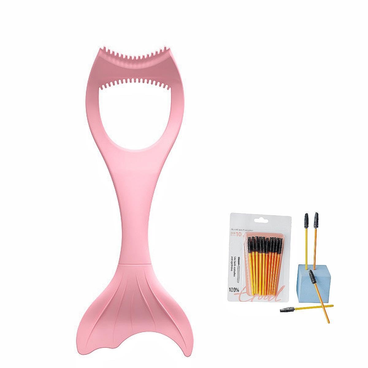 RidanstianSilicone Mascara Shield Applicator Guard,lash Buddy,Makeup Lash Tool,Lash Separator Tool,Lash Applicator Tool,Reusable Makeup Tool,with One Lash Brushes,Beginners Friendly for Women… (pink)