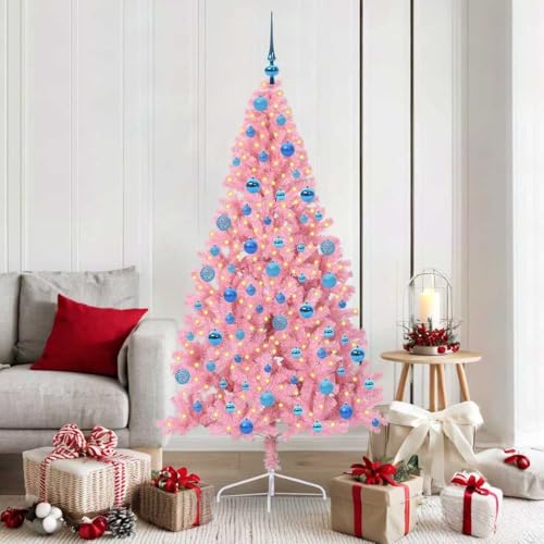 Árbol de Navidad artificial rosa para decorar el salón o la entrada de tu hogar 2