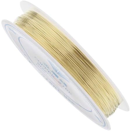 Amazon ゴールド 銅線 ワイヤー ジュエリーワイヤー アクセサリー 手芸素材 Diy手作り 全８サイズ 0 3mm アクセサリー用ワイヤー 通販