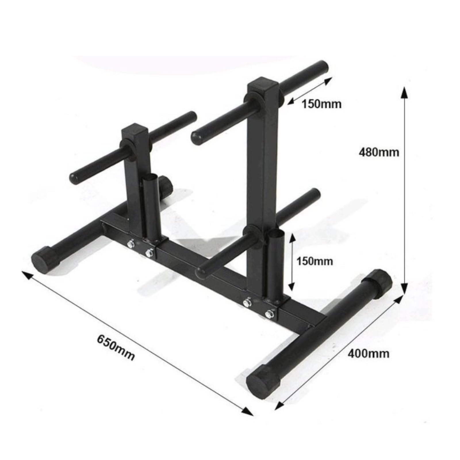Rastrelliera con Perni Compatto | in Metallo Saldato, Rastrelliera per Dischi, Robusto, Garage, Appassionati di Fitness