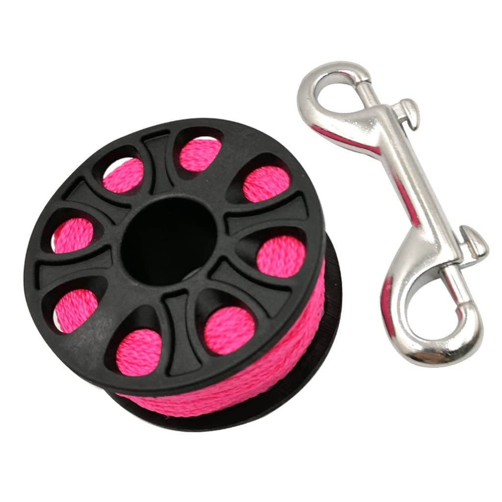 Mqpalzkd D Mqpalzk Scuba Iving Plastic Spool Finger Reel With Stainless Steel Bolt Snap Hook Smb Safe Equipment Bc Accessories