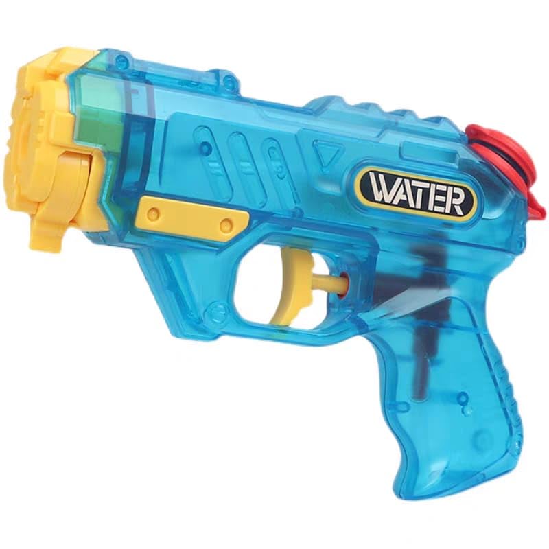 Water Blaster Toy Gun, Translucent Blue and Yellow, Summer Outdoor Play