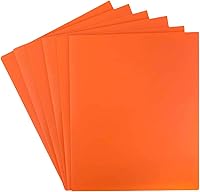 Vista 58 de JAM PAPER Heavy Duty Plastic Two Pocket Extra Tough School Folders - Blue - 6/Pack