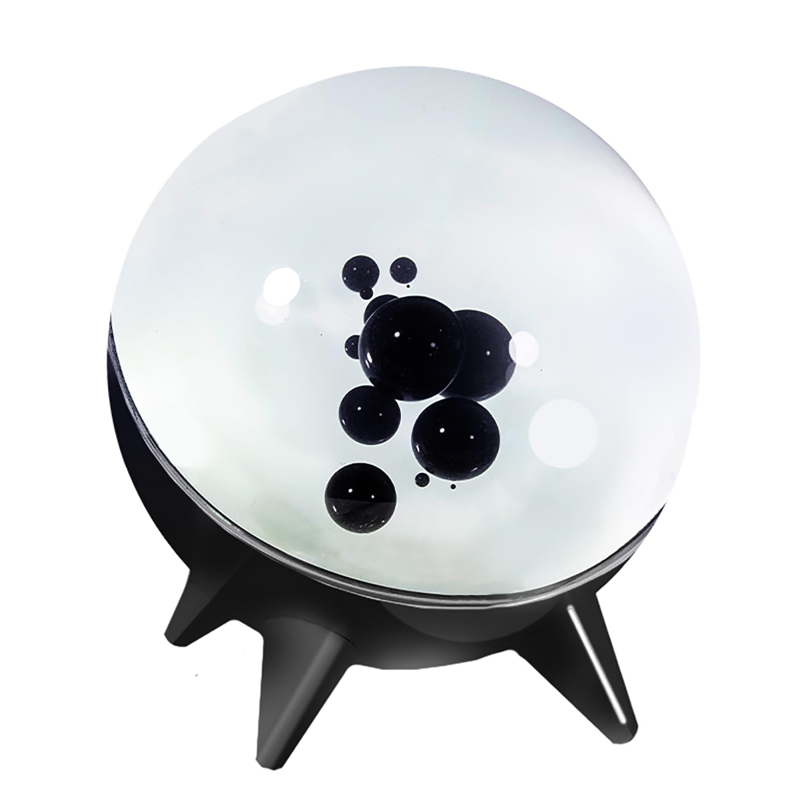 Dancing Ferrofluid with Music Rhythm, Magnetic Fluid Music Rhythm Light, Dancing Music Mate Partner Music Pickup, Symbiote in a Bottle, Changes with Sound, Music Companion Lamp (Color : Black)
