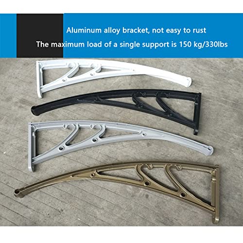 Auvent de porte en polycarbonate extérieur étanche, auvent de terrasse en aluminium - 7